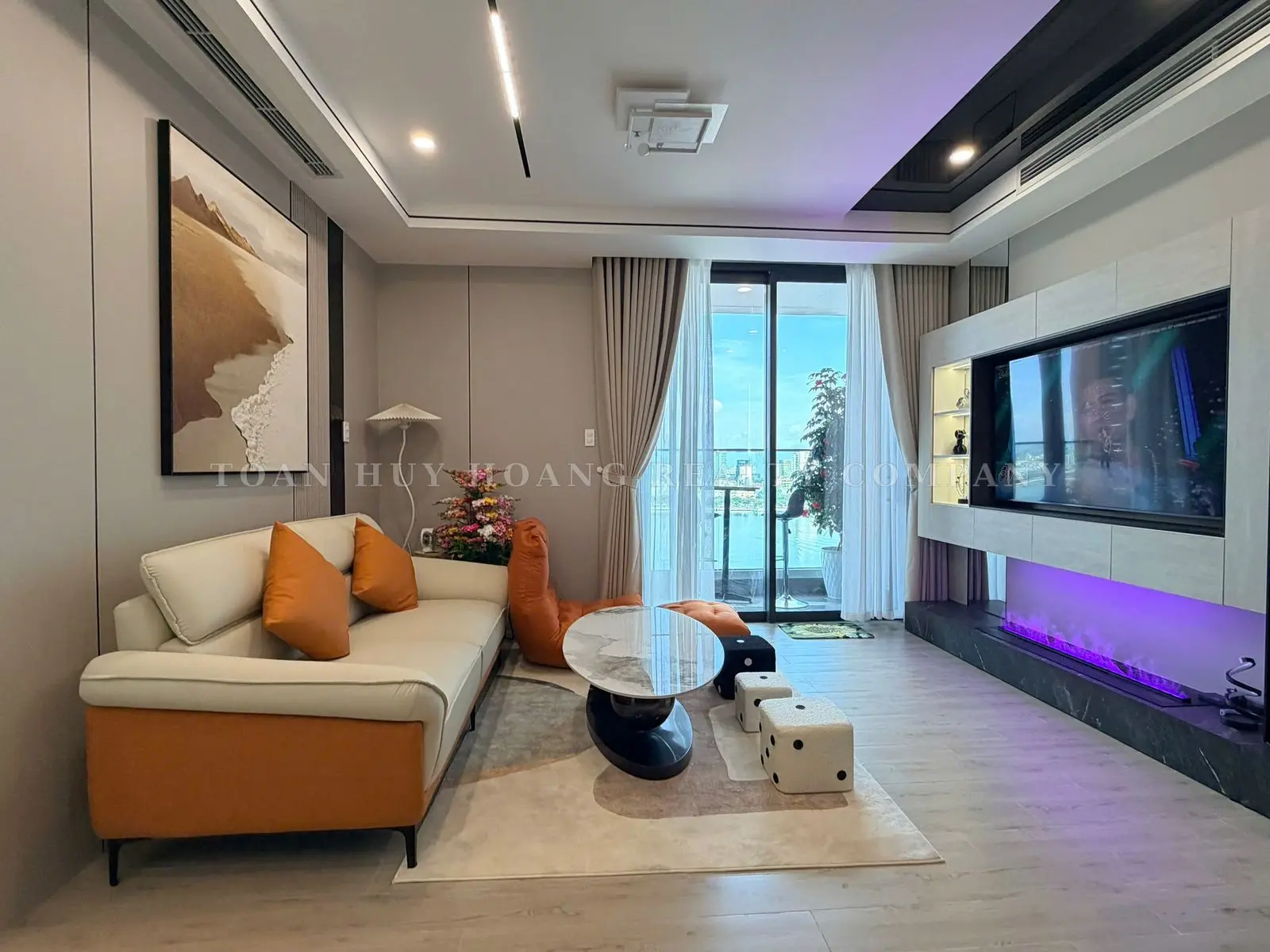 Ponte Apartment for Rent in Da Nang | 51m² | 1BR+ | Direct Han River View | Luxury Interior
